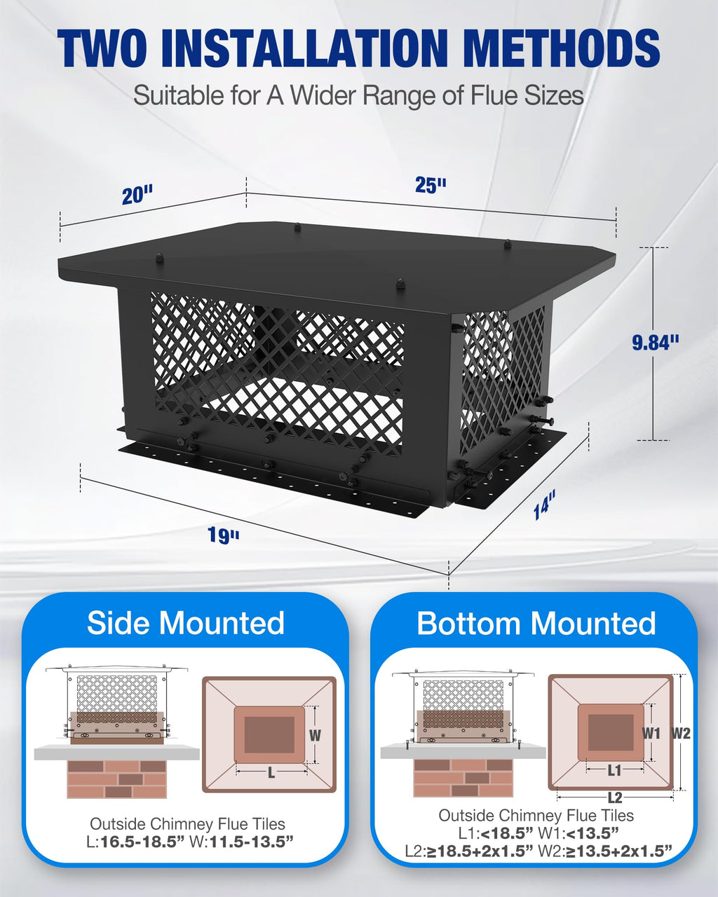 Rectangular Chimney Cap 14"x19" A977656
