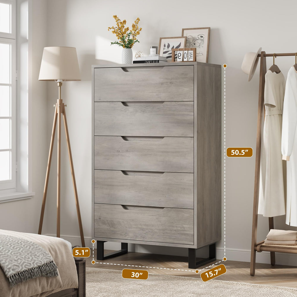 5 Drawer Vertical Dresser with Storage Z4523