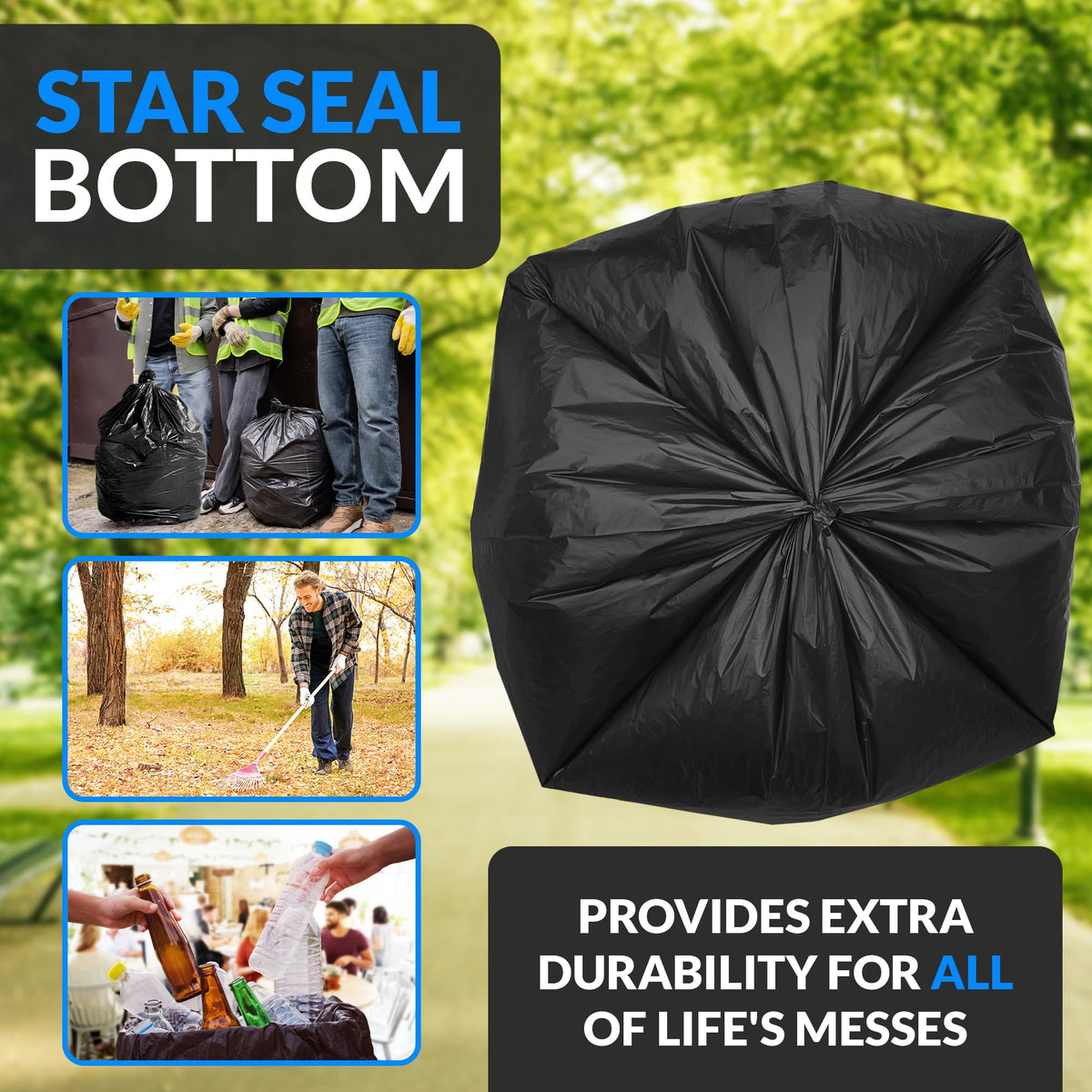 30 to 33 Gallon Heavy Duty Trash Bags U6466