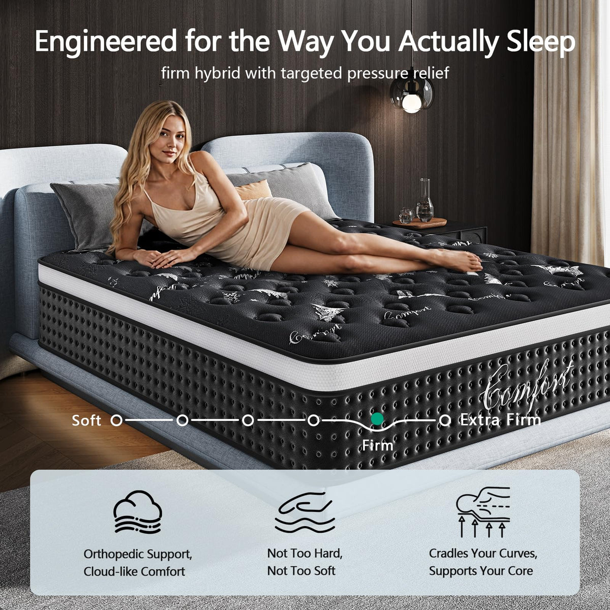 12 Inch Full Hybrid Mattress with Pocket Springs & Cooling Memory Foam O505