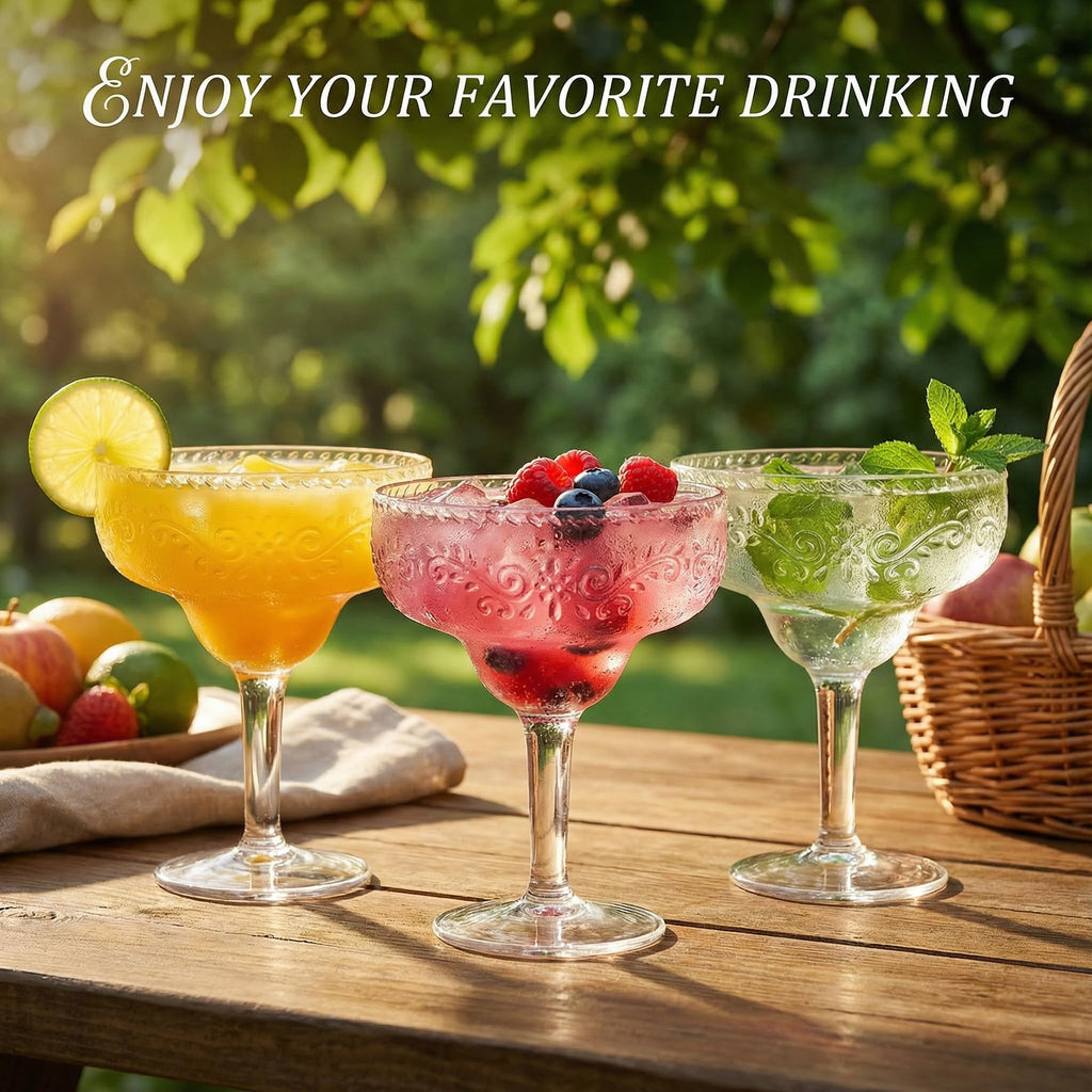 6 Pack 16oz Clear Acrylic Margarita Glasses T4838