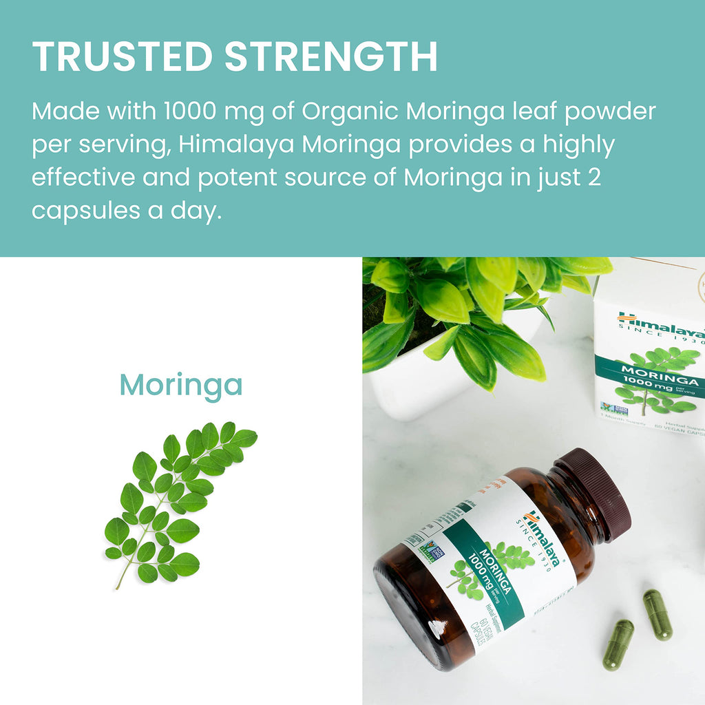 Organic Moringa 1000 mg 60 Capsules U23157