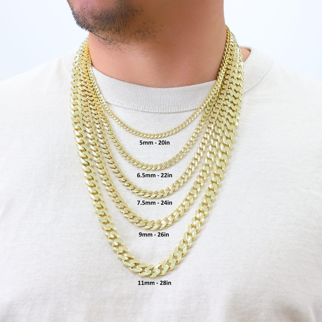 14k Yellow Gold Cuban Link Chain Necklace J54604