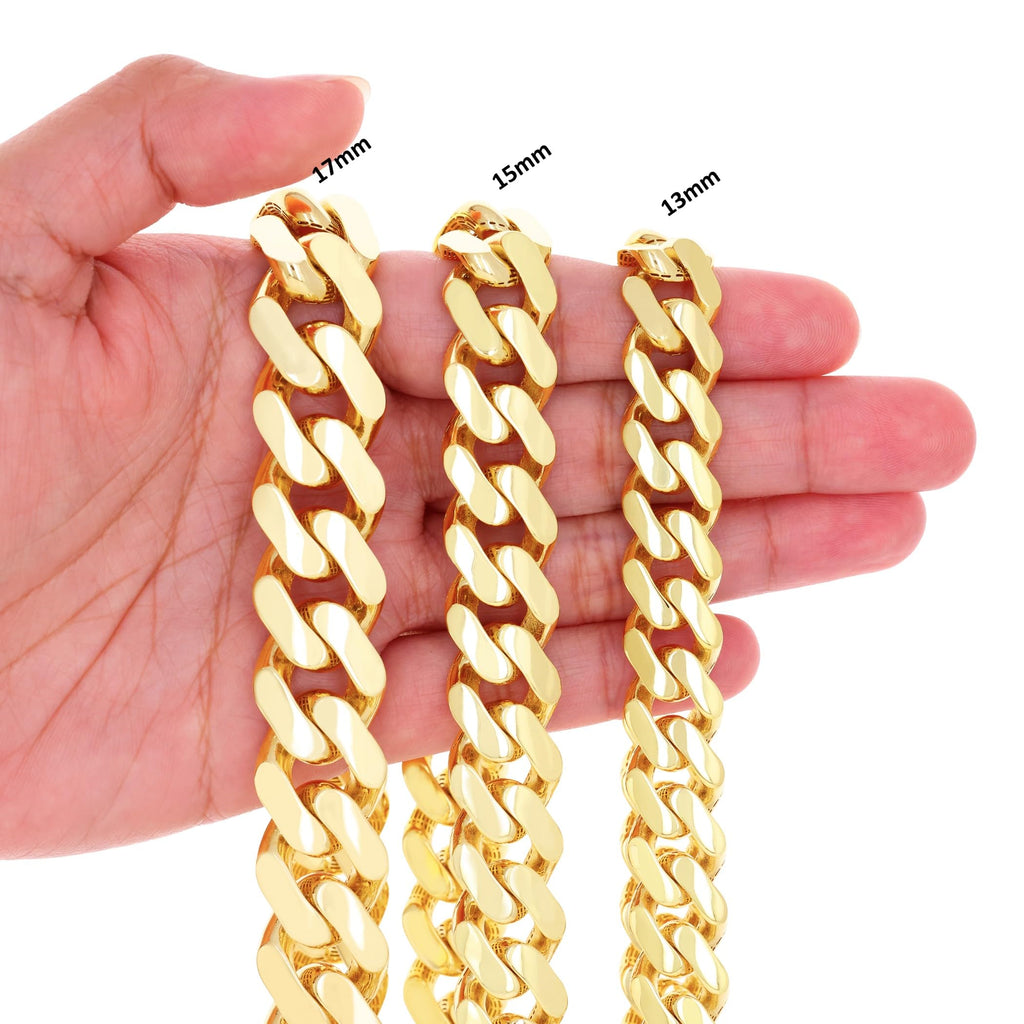 14k Yellow Gold Cuban Link Chain Necklace J54604