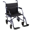 Folding Transport Wheelchair with 19 inch Seat V19027