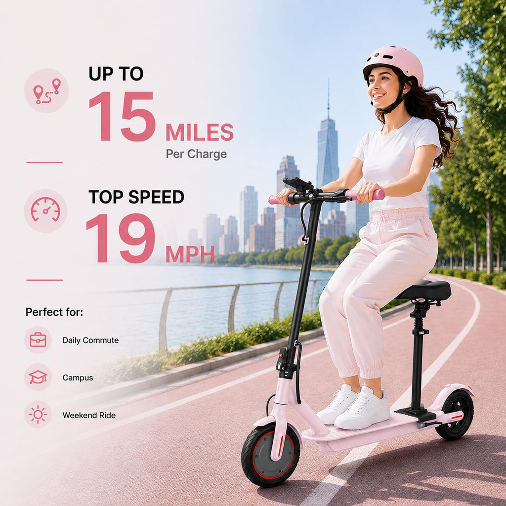 350W/500W Electric Scooter with Seat, Dual Suspension K382