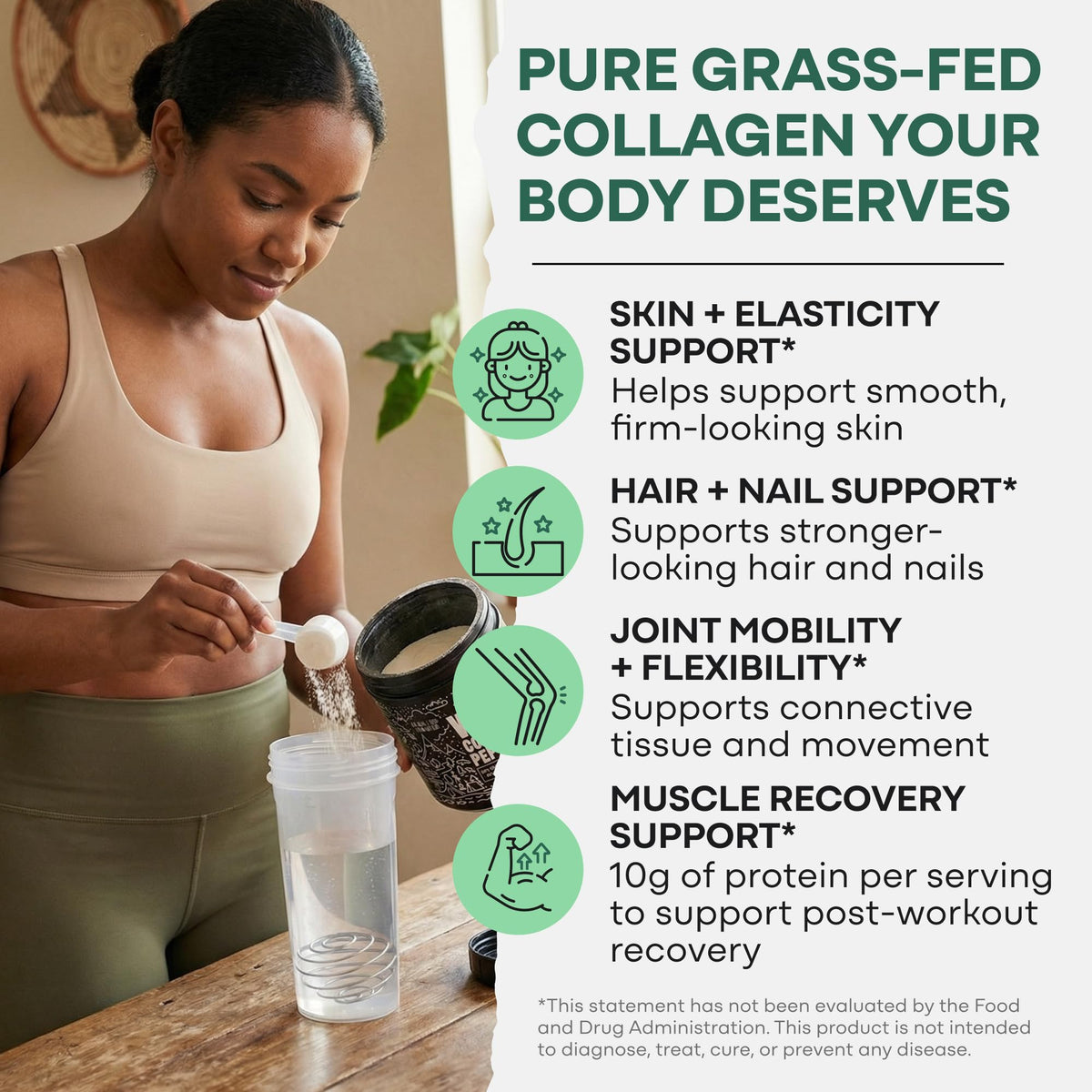 Collagen Peptides Powder Grass-Fed Hydrolyzed 16oz N755