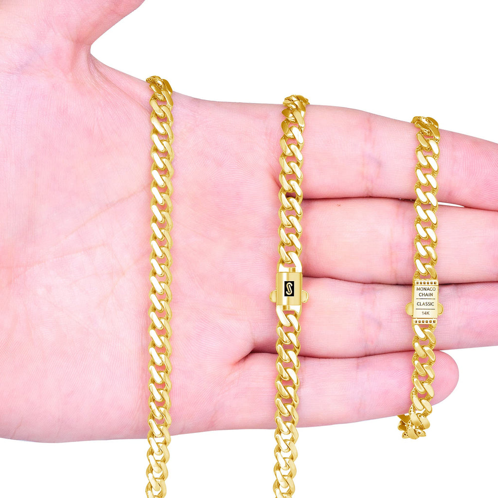 14k Yellow Gold Cuban Link Chain Necklace J54604