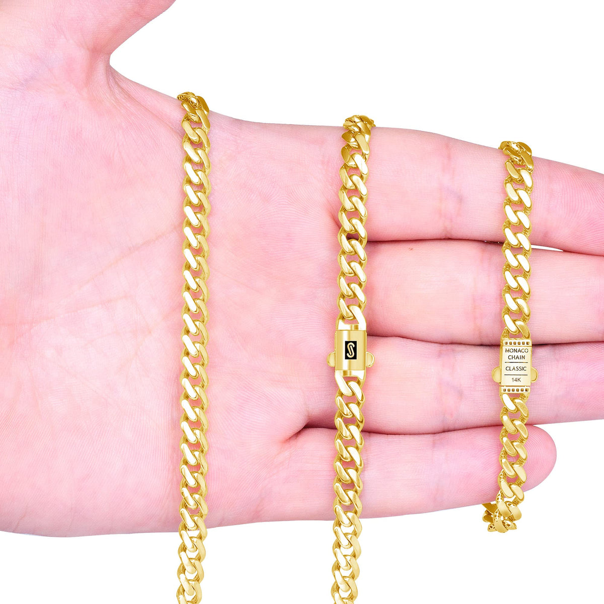 14k Yellow Gold Cuban Link Chain Necklace J54604