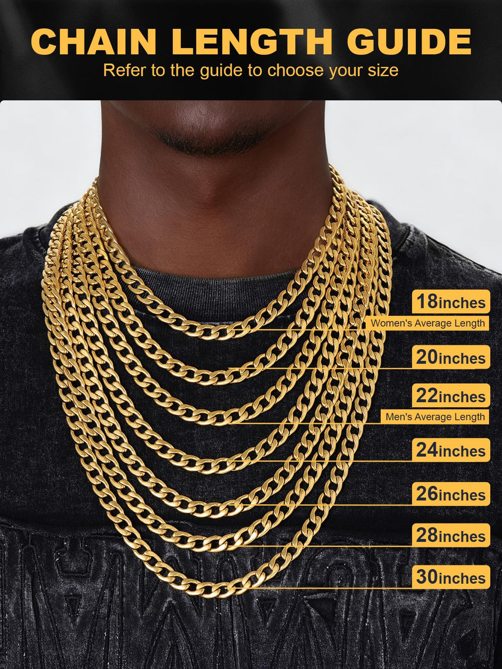Cuban Link Chain Stainless Steel Necklace U8220
