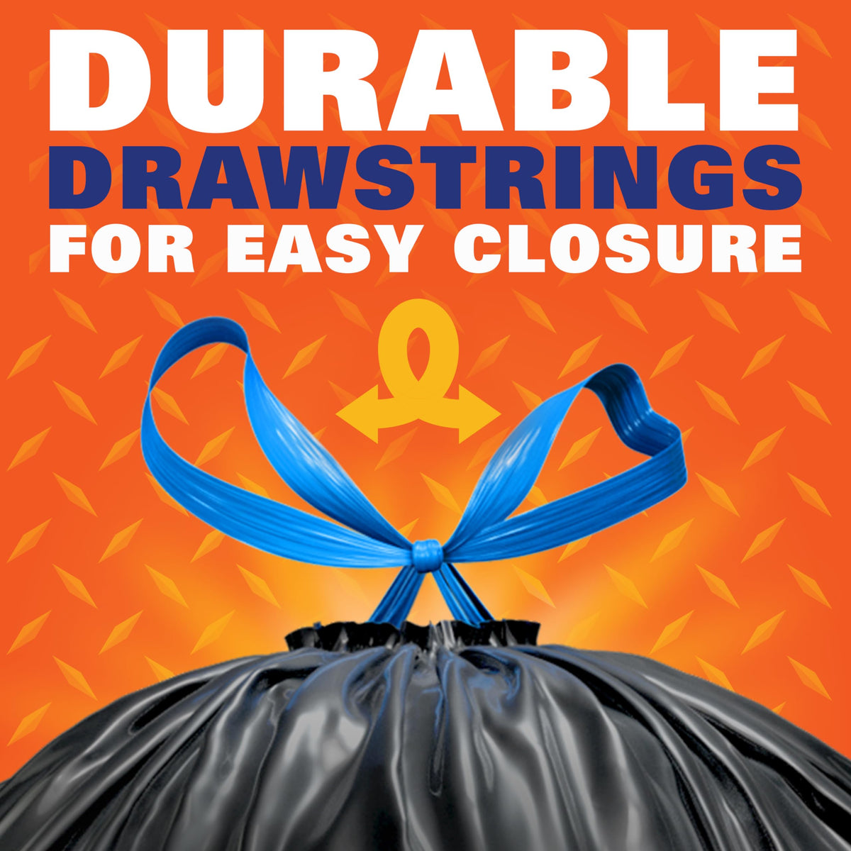 33 Gallon Black Trash Bags with Drawstrings, 48ct I12701