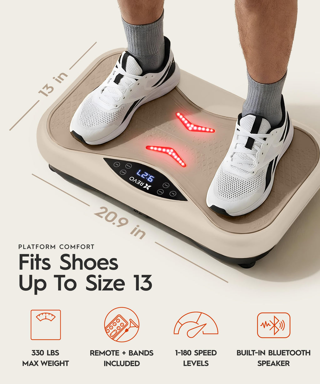 Vibration Plate with Resistance Bands and Remote J755