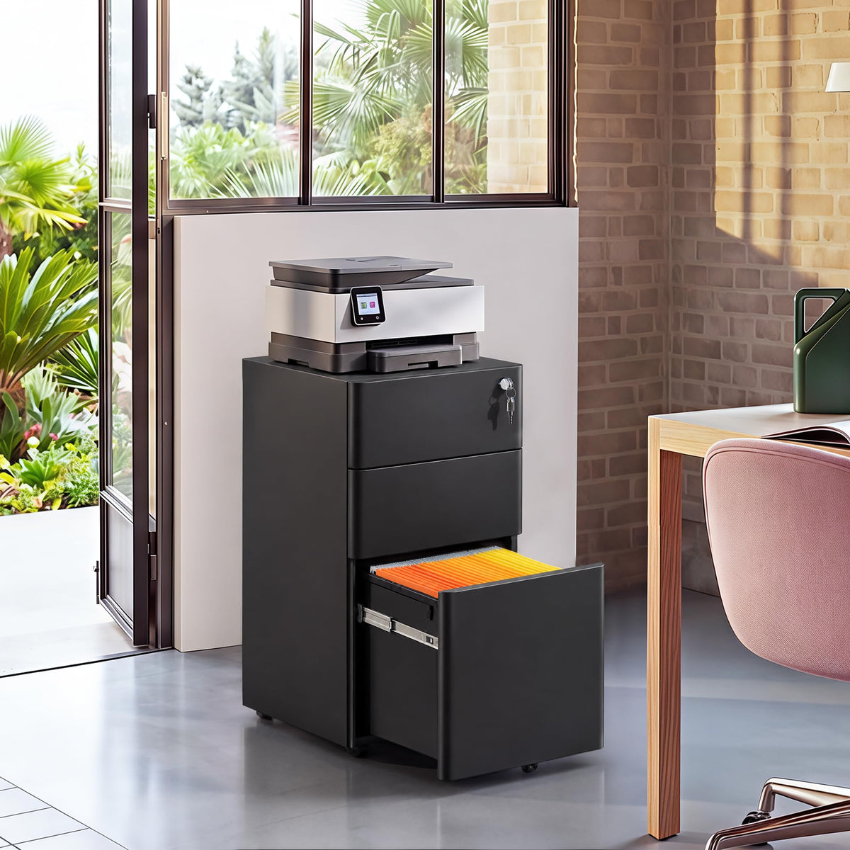 3 Drawer Mobile File Cabinet X1163