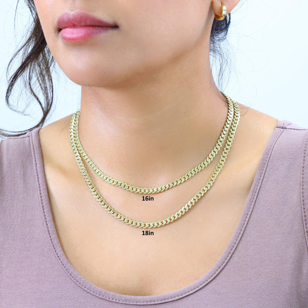 14k Yellow Gold Cuban Link Chain Necklace J54604
