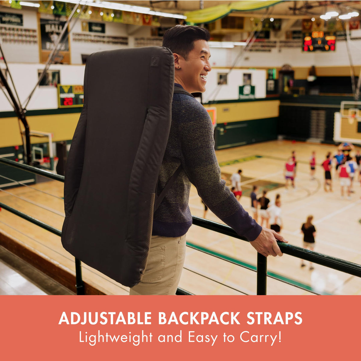 Portable Reclining Folding Stadium Seat with Back Support, Black C670