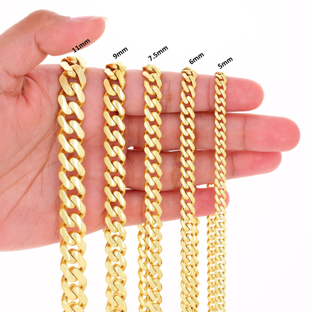 14k Yellow Gold Cuban Link Chain Necklace J54604