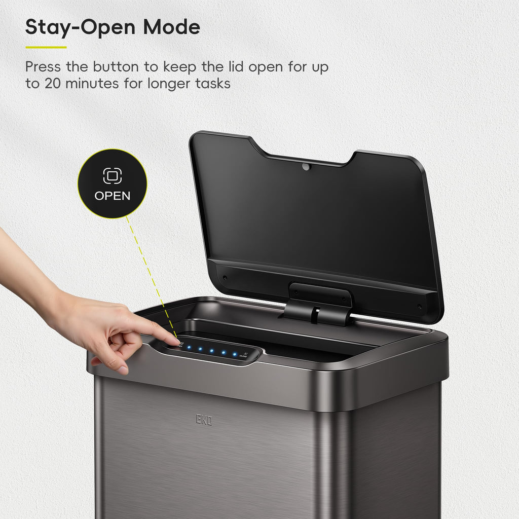13.2 Gal Stainless Steel Motion Sensor Trash Can F2011