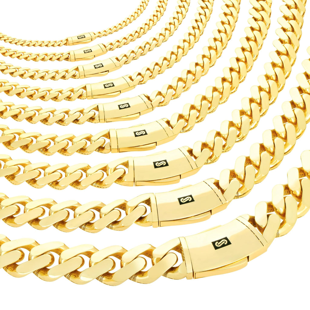 14k Yellow Gold Cuban Link Chain Necklace J54604