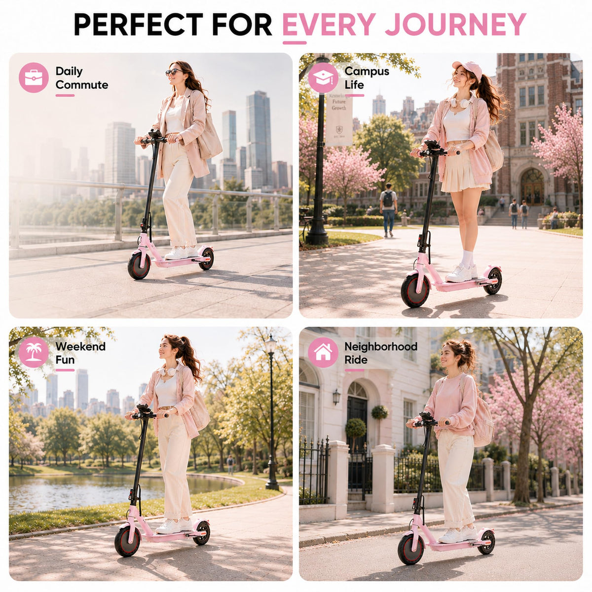 350W/500W Electric Scooter with Seat, Dual Suspension K382