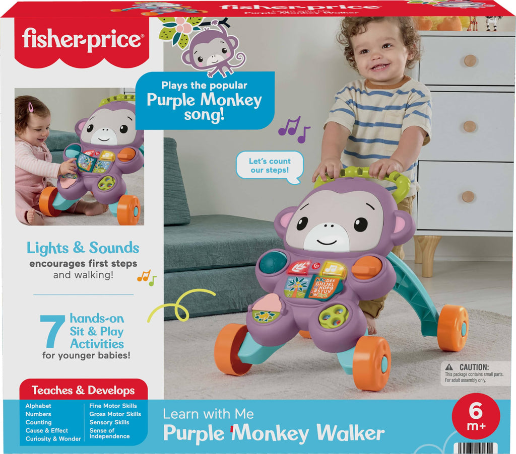 Purple Monkey Baby Walker with Music Lights & Activities X699137